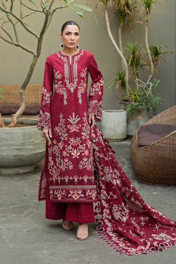 Emb Dhanak 3Pc Suit