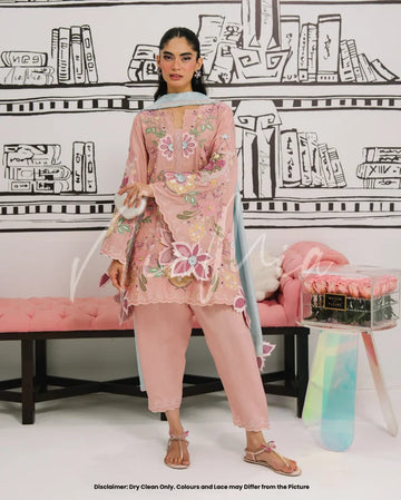 Emb Dhanak 3Pc Suit