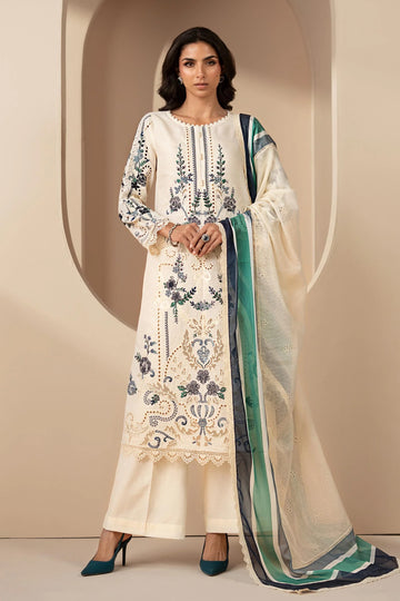 Emb Dhanak 3Pc Suit