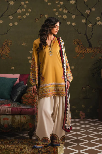 Emb Dhanak 3Pc Suit