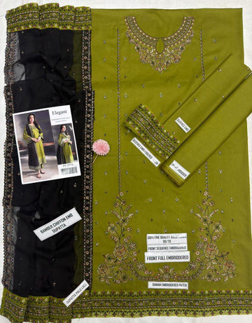 3pc Embroidred Lawn