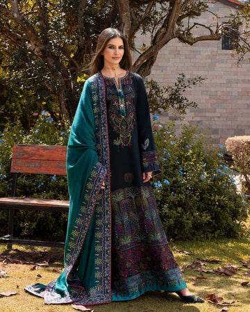Emb Dhanak 3Pc Suit