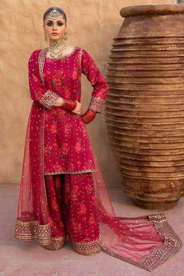 Emb Dhanak 3Pc Suit