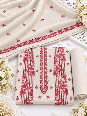 Khaddar 3pc Embroidered Suit