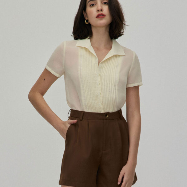 Fabric:This Chiffon Blouse is made of Polyester