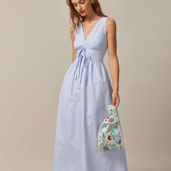 Fabric:This Shirred Maxi Dress is made of Polyester. Polyester is an artificial fiber that feels soft