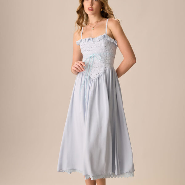 Fabric:This Slip Midi Dress is made of Cotton. Cotton fabric features humidity balance