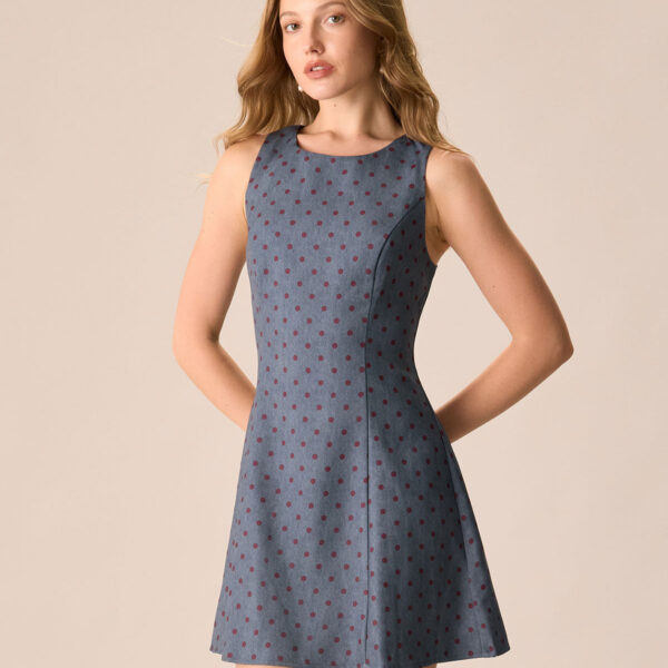 Fabric:This Polka Dot Mini Dress is made of Polyester. Polyester is an artificial fiber that feels soft
