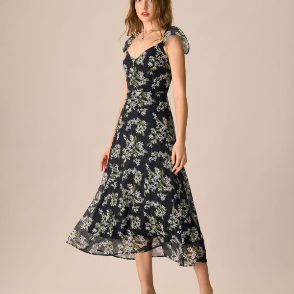 Fabric:This Shirred Midi Dress is made of Polyester. Polyester is an artificial fiber that feels soft