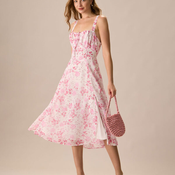 Fabric:This Sleeveless Midi Dress is made of Polyester and Spandex. Polyester is an artificial fiber that feels soft