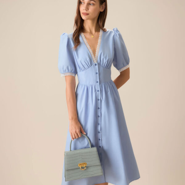 Fabric:This Slip Midi Dress is made of Polyester and Viscose. Viscose (aka rayon) is a man-made cellulosic fiber made from wood pulp. It's soft