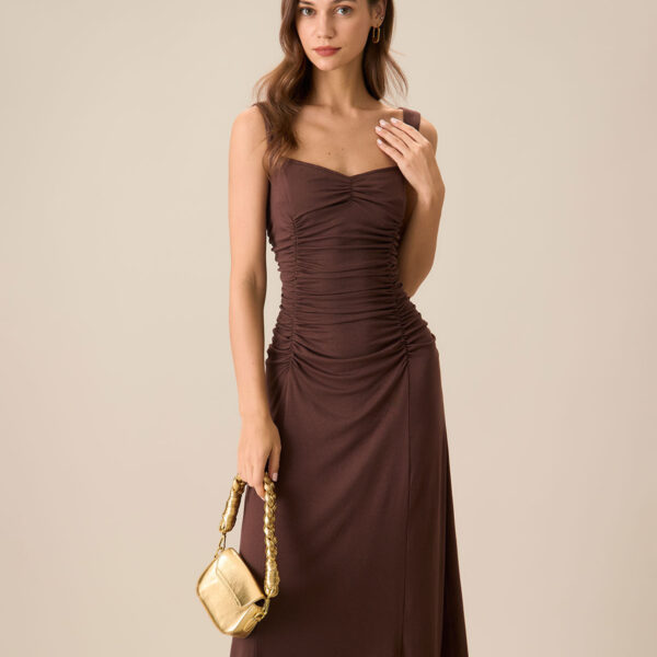 Fabric:This Slip Midi Dress is made of Viscose and Spandex. Viscose (aka rayon) is a man-made cellulosic fiber made from wood pulp. It's soft