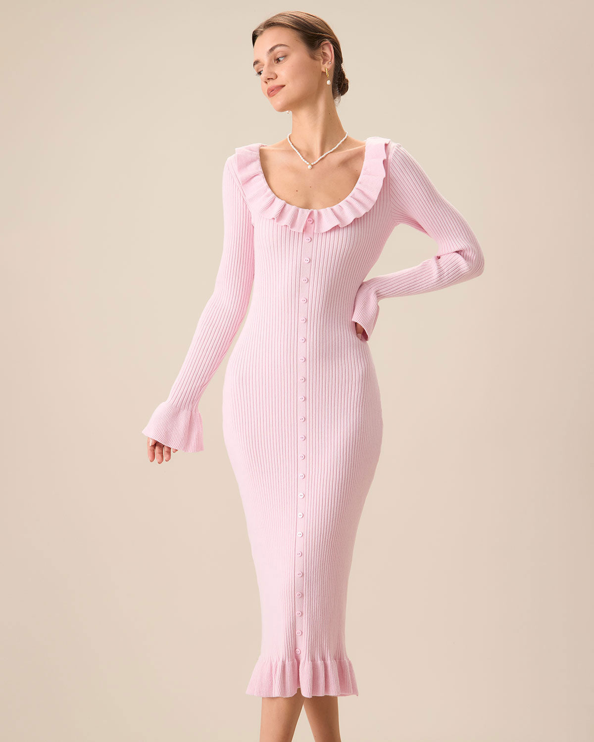 Fabric:This Bodycon Sweater Dress is made of Viscose