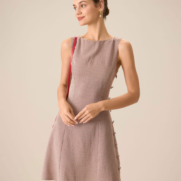 Fabric:This Plaid Mini Dress is made of Viscose and Polyester. Viscose (aka rayon) is a man-made cellulosic fiber made from wood pulp. It's soft