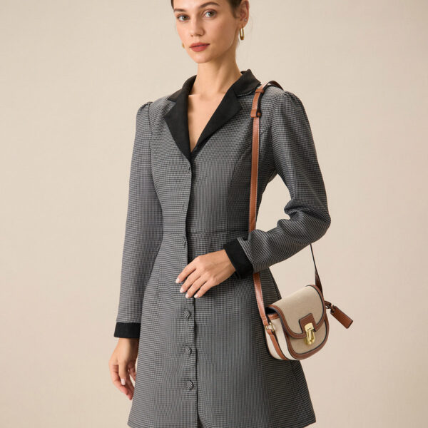 Fabric:This Contrasting Mini Dress is made of Polyester and Spandex. Polyester is an artificial fiber that feels soft