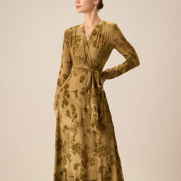 Fabric:This Wrap Midi Dress is made of Polyester and Spandex. Polyester is an artificial fiber that feels soft