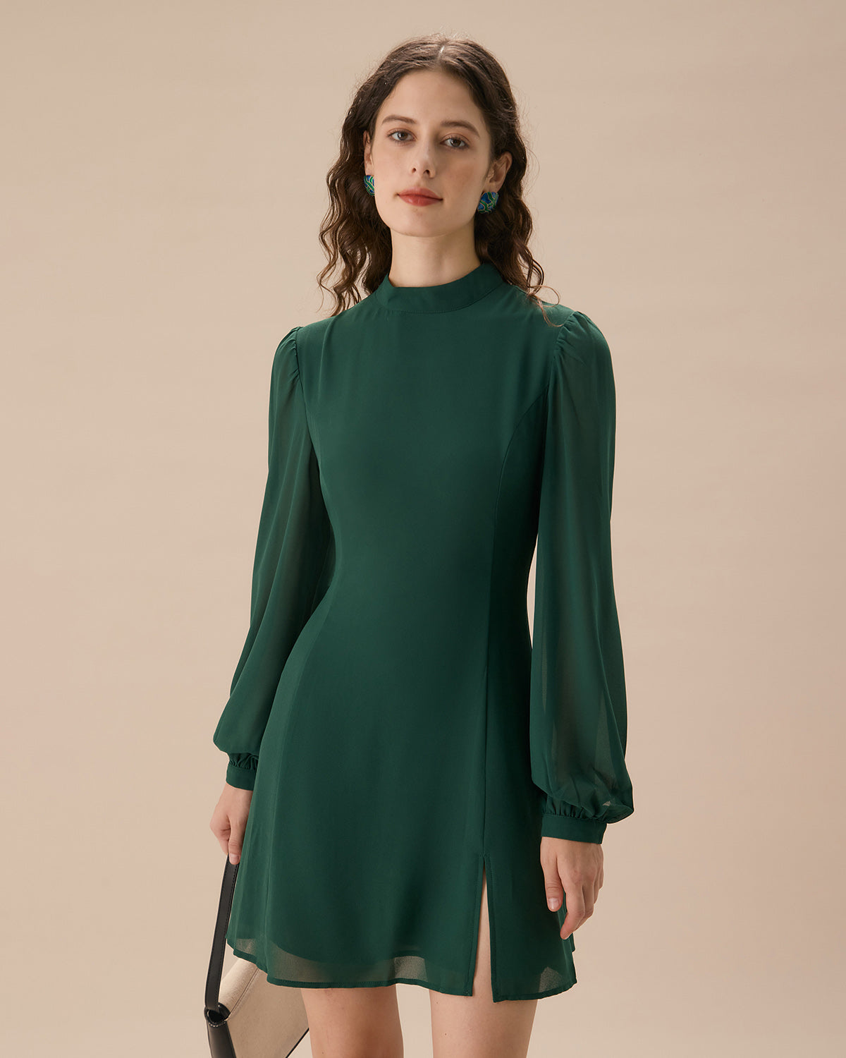 Fabric:This Long Sleeve Mini Dress is made of Polyester. Polyester is an artificial fiber that feels soft