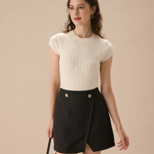 Fabric:This Apricot Knit Tee is made of Viscose and Nylon. Viscose (aka rayon) is a man-made cellulosic fiber made from wood pulp. It's soft