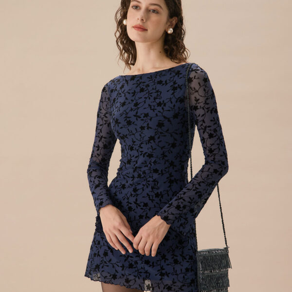 Fabric:This Long Sleeve Mini Dress is made of Polyester and Spandex. Polyester is an artificial fiber that feels soft