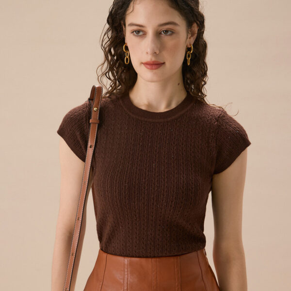 Fabric:This Knit Tee is made of Viscose and Nylon. Viscose (aka rayon) is a man-made cellulosic fiber made from wood pulp. It's soft