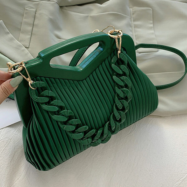 Fashion Urban 10 Colors Solid Color PU Bag GREEN-One_size SkuCY-!100014MaterialPU FeatureSolid Color OccasionGoing out