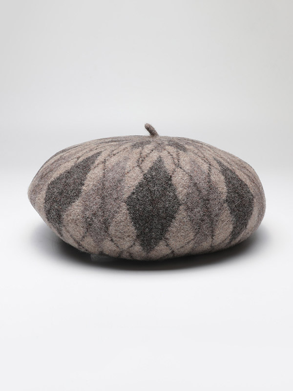 SkuCY-!110504MaterialWool FeatureContrast Color OccasionVintage TypeBeret Hat ColorGRAY