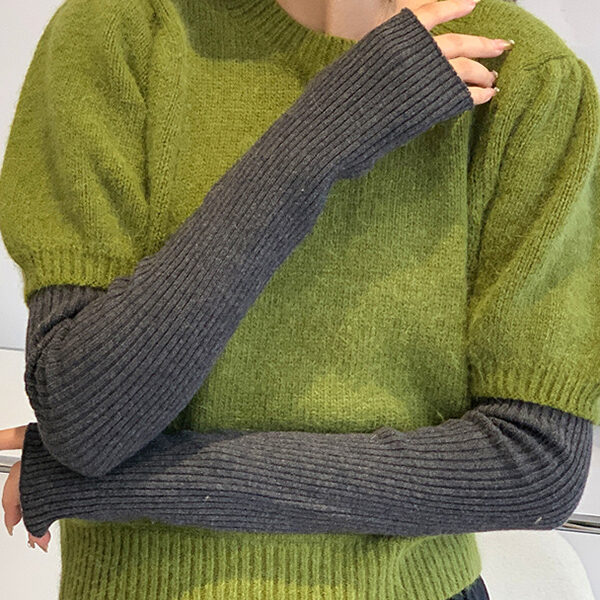 Casual Wool Knitting Keep Warm Solid Color Arm Warmers Accessories DARK GRAY-50CM SkuCY-!111331MaterialWool FeatureKeep Warm