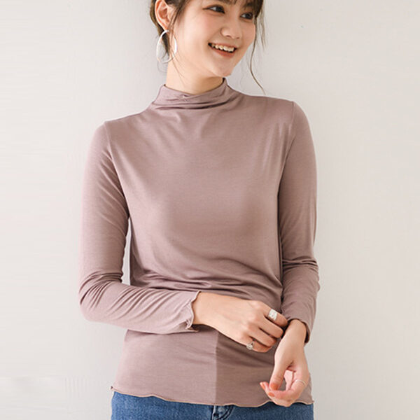 SkuCY-!94456MaterialModal StyleLong Sleeves FeatureSolid Color NecklineHigh-neck OccasionGoing out
