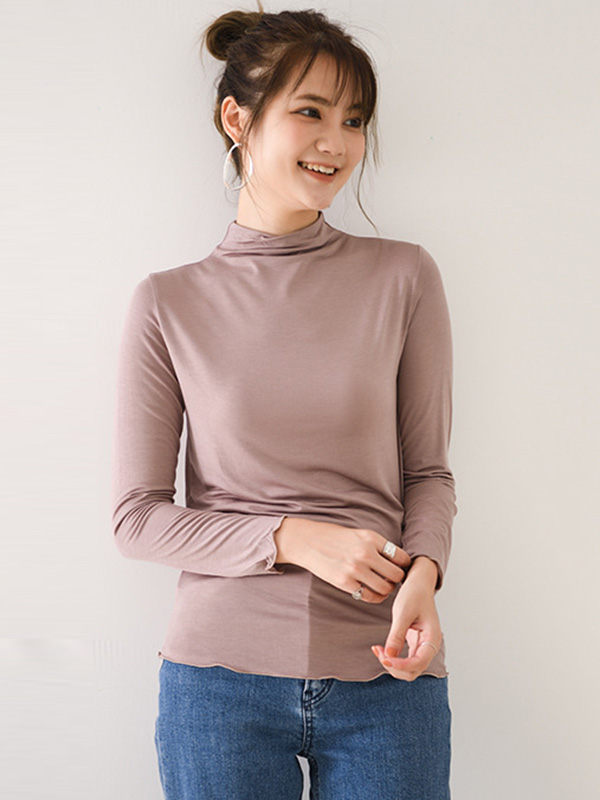 SkuCY-!94456MaterialModal StyleLong Sleeves FeatureSolid Color NecklineHigh-neck OccasionGoing out