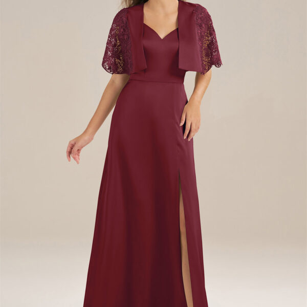 embellished with intricate lace