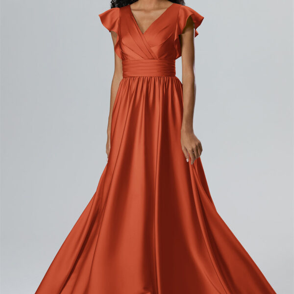 where the A-line elegance of satin makes every bridesmaid a highlight of the celebration