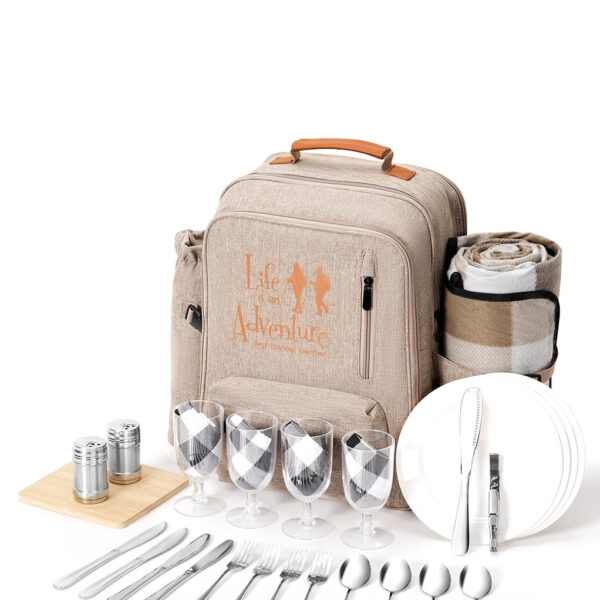 this all-in-one pack includes dining essentials and a cozy blanket for romantic outings anytime