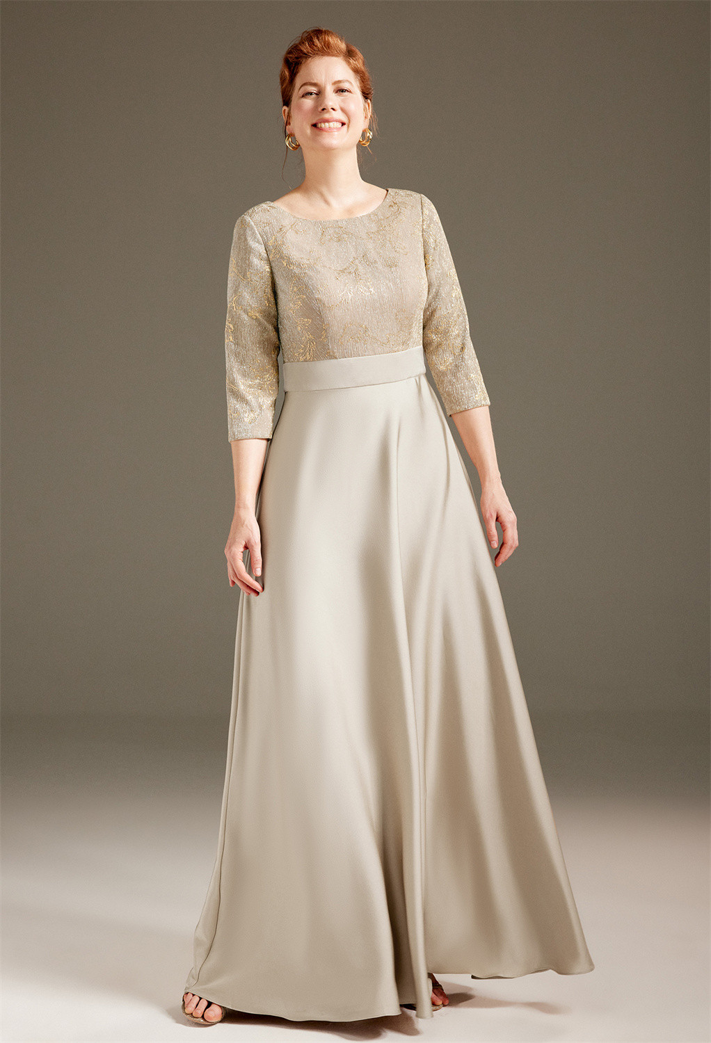 floor-length mother of the bride dress
