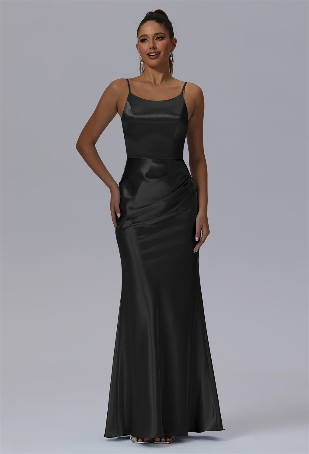 this bridesmaid gown is finished off with a built-i