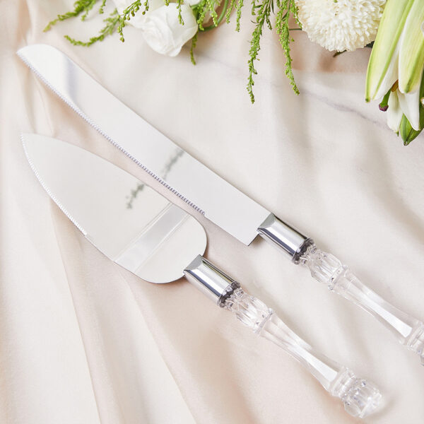 this elegant set features sleek handles and precise blades