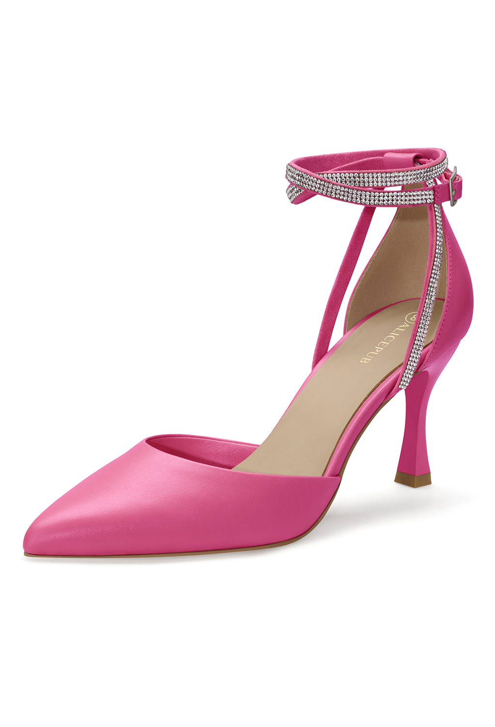 these stiletto heels bring a touch of glamour to any look. The 3.15-inch height pairs with a pointed toe for a classic silhouette