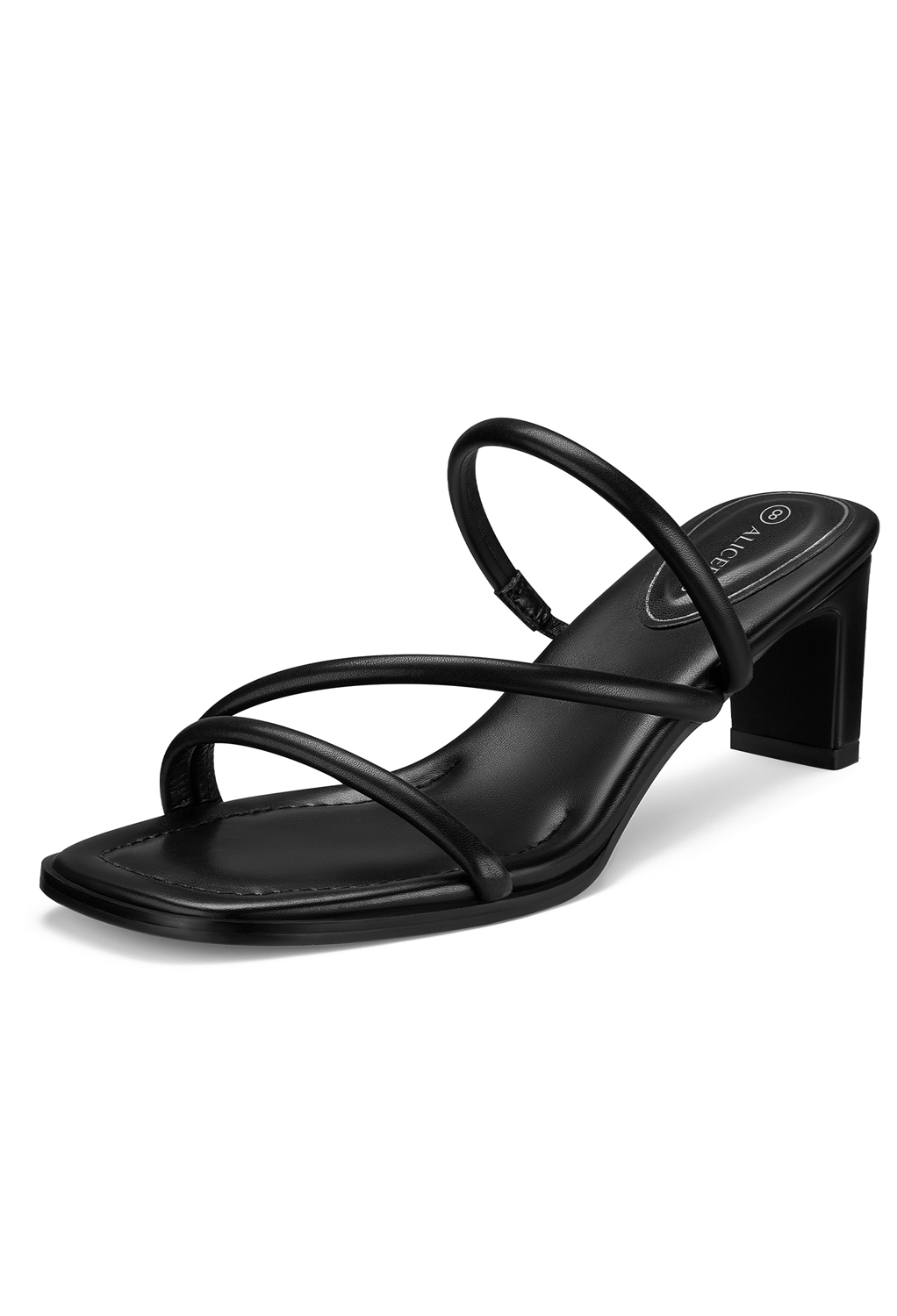 these PU leather heels feature a 2.56-inch chunky heel and a cushioned insole