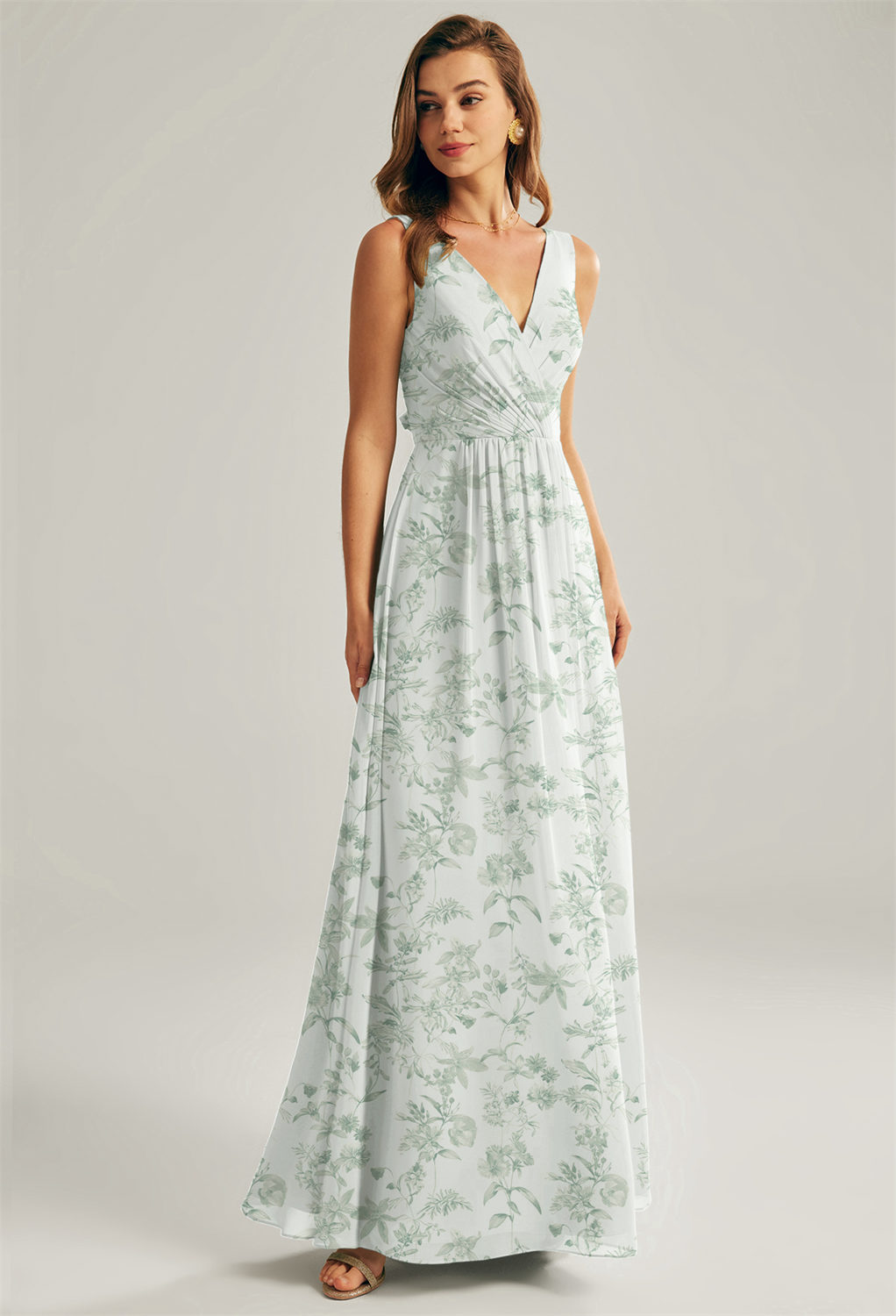 the AW Mignon Dress is the perfect maid's bride dress available in various colors for a better match and smooth blend with exotic jewelry and face beat. This top-of-the-line chiffon fabric features sh