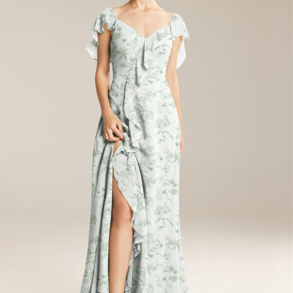 modern bridesmaid look with the AW Marcia dress. The dress has a distinctively designed A-line style