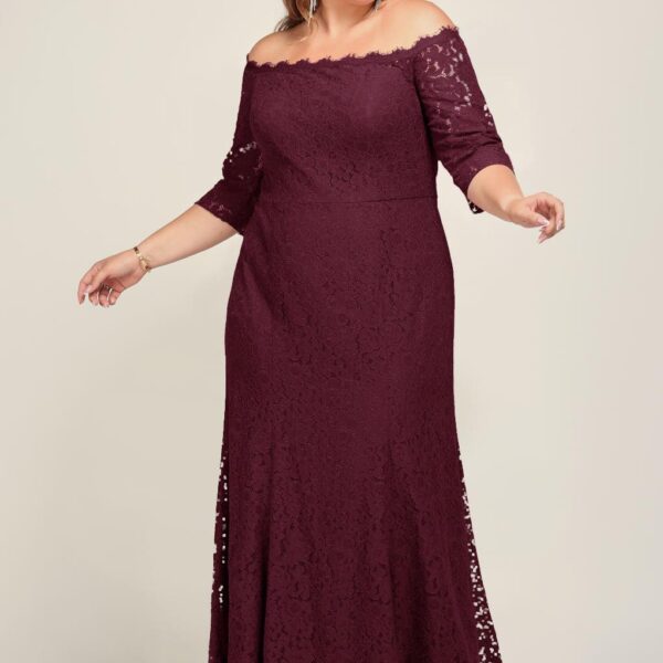 length sleeves and a pretty trailing skirt