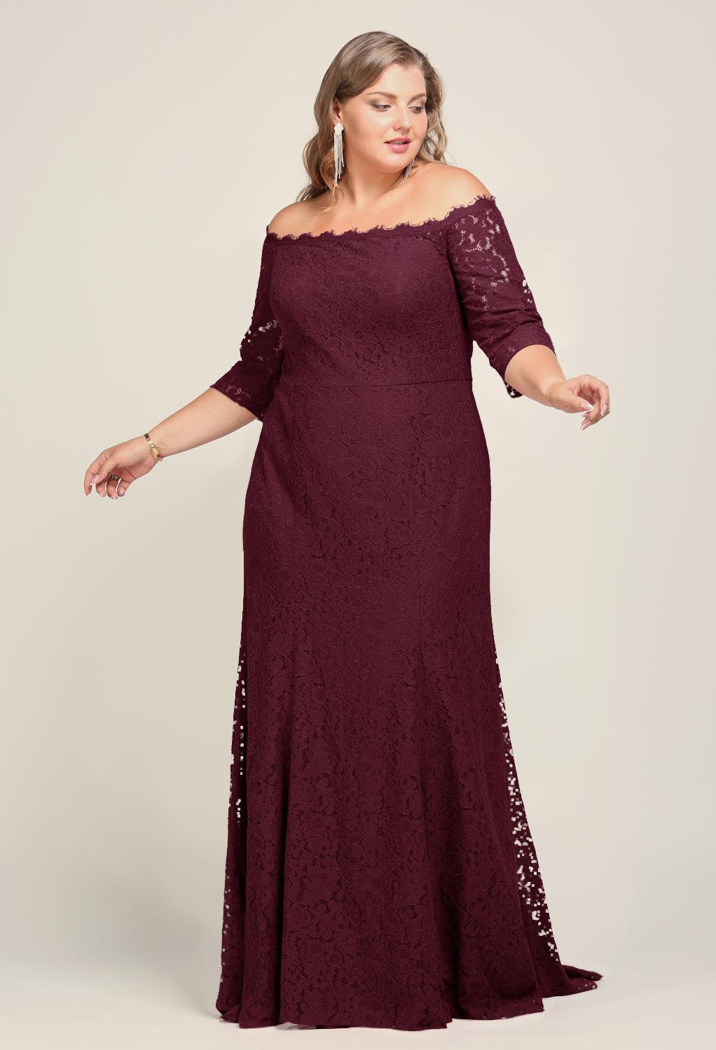 length sleeves and a pretty trailing skirt