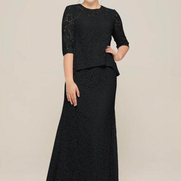 while still allowing you to show off your figure. The lace on the dress is a romantic addition that you&#