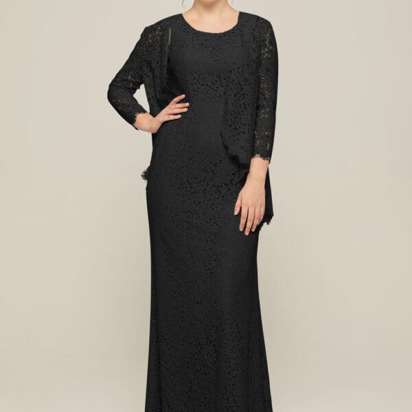 the Colin dress is a great choice for the mother of the bride or for the bride herself looking for something a bit more on the modest side. The layered look will effortlessly take you from wedding to r