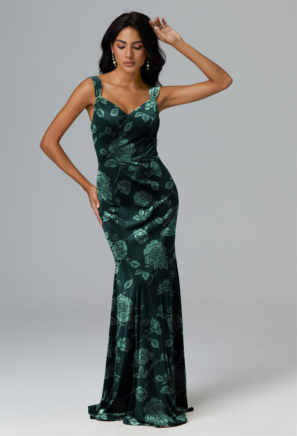 while the floor-sweeping design mirrors the endless blue horizon. This dress isn't just a style statementu2014it's a su