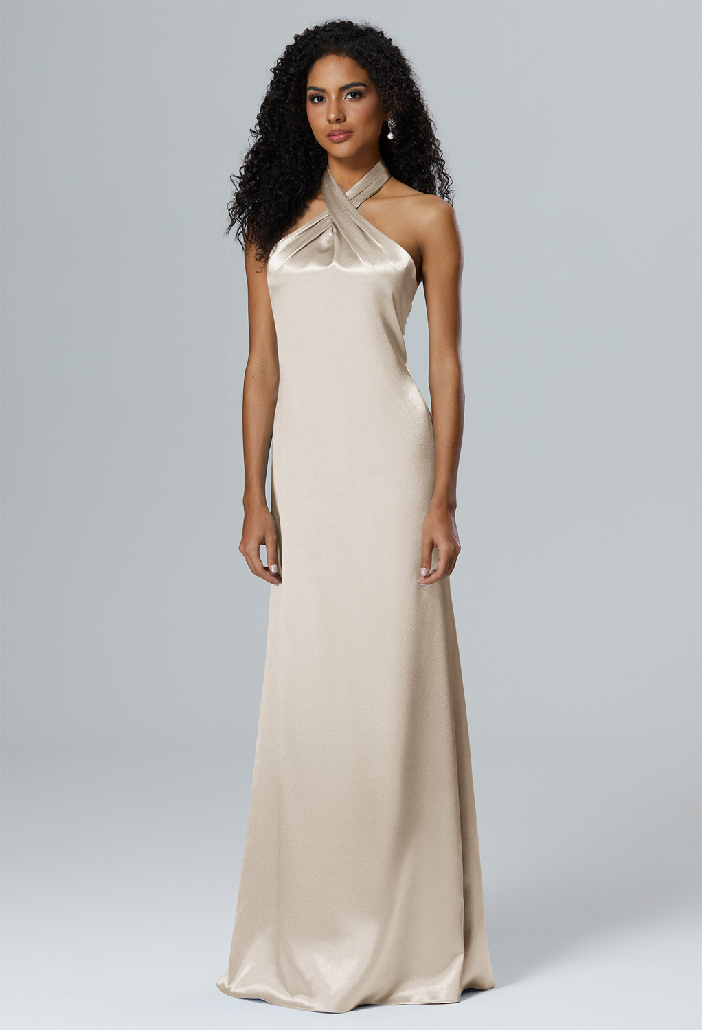 pairing Floor Length finesse with a V-Neck charm. For the evening that deserves more