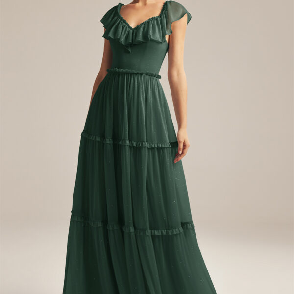 vintage-inspired bridesmaid dress with a bit of chic spice. A perfect color blast dress for your girls to rock down the aisle with you on a sunny summer beachside or garden