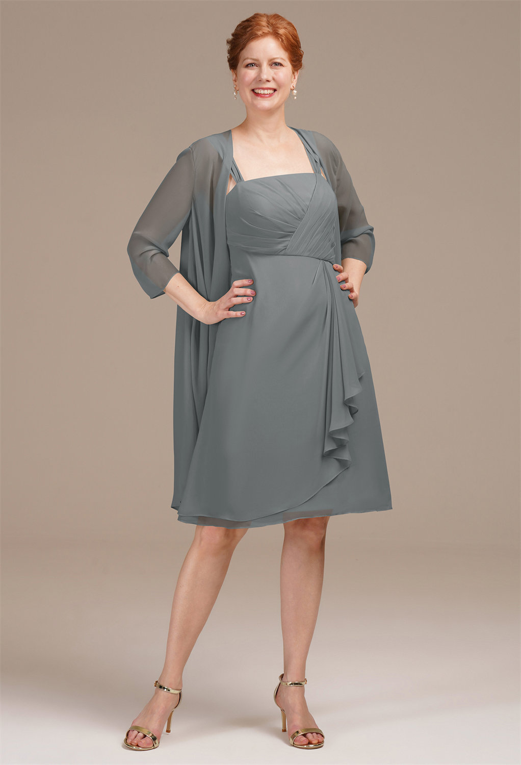 tailored from flowing chiffon