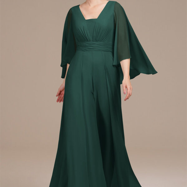 AW Bessie Dress cascades to a floor-length hem with a flattering A-line shape. It's designed with a gentle U-neck and adorned with delicate butterfly sleeves