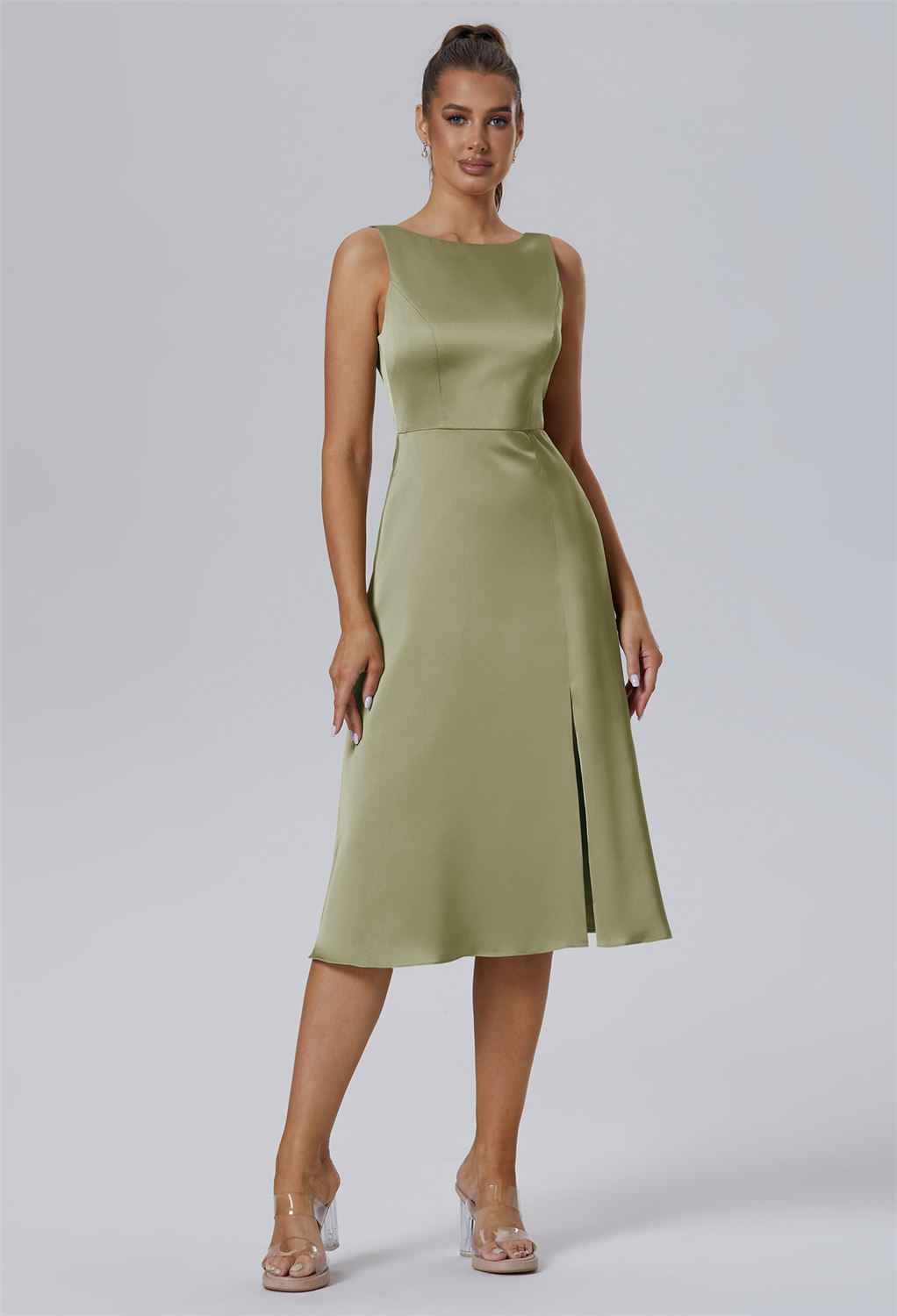 crafted from lustrous Satin Charmeuse