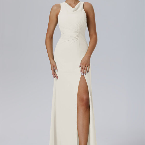 floor-length gown in flowy Chiffon